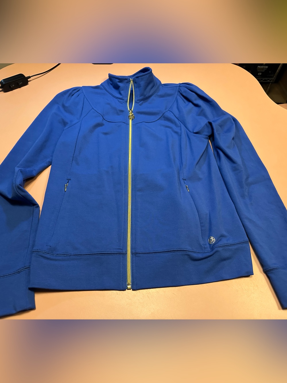 EUC Lilly Pulitzer Borealis Blue Zip-Up Jacket